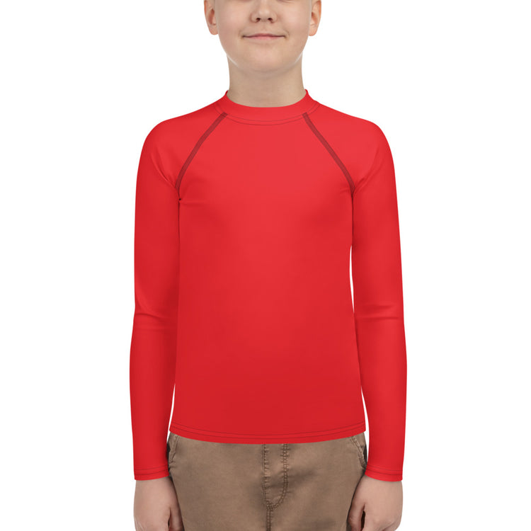 SHOALO Alizarin Red - Boy's / Girl's Long Rash Guard / Vest (8-20 Yrs)