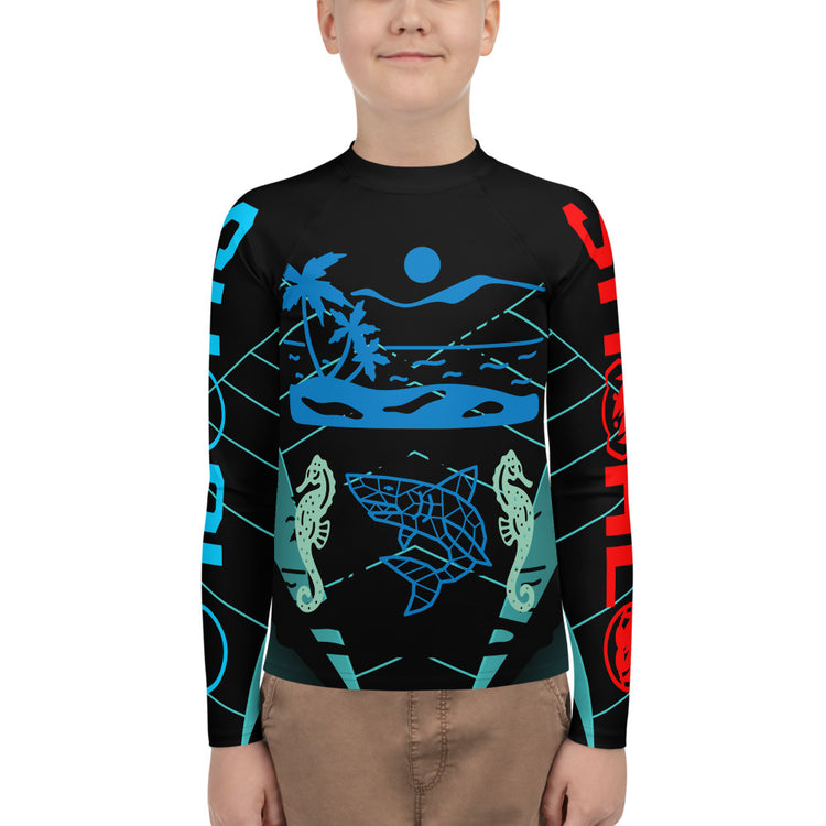 SHOALO Z1000 - Boy's / Girl's Long Sleeve Rash Guard / Vest (8-20 Yrs)