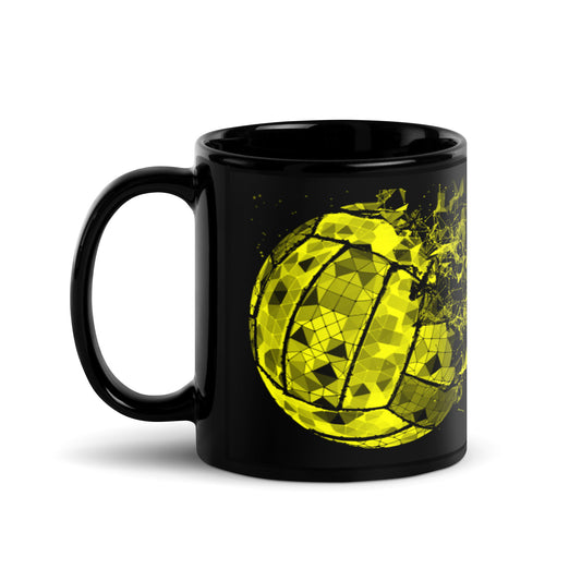 SHOALO Broken Water Polo Ball - Black Glossy Mug