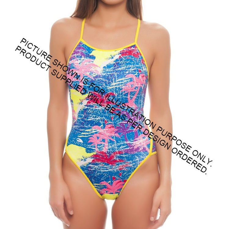 Thin Strap Womens Swimsuit - Front