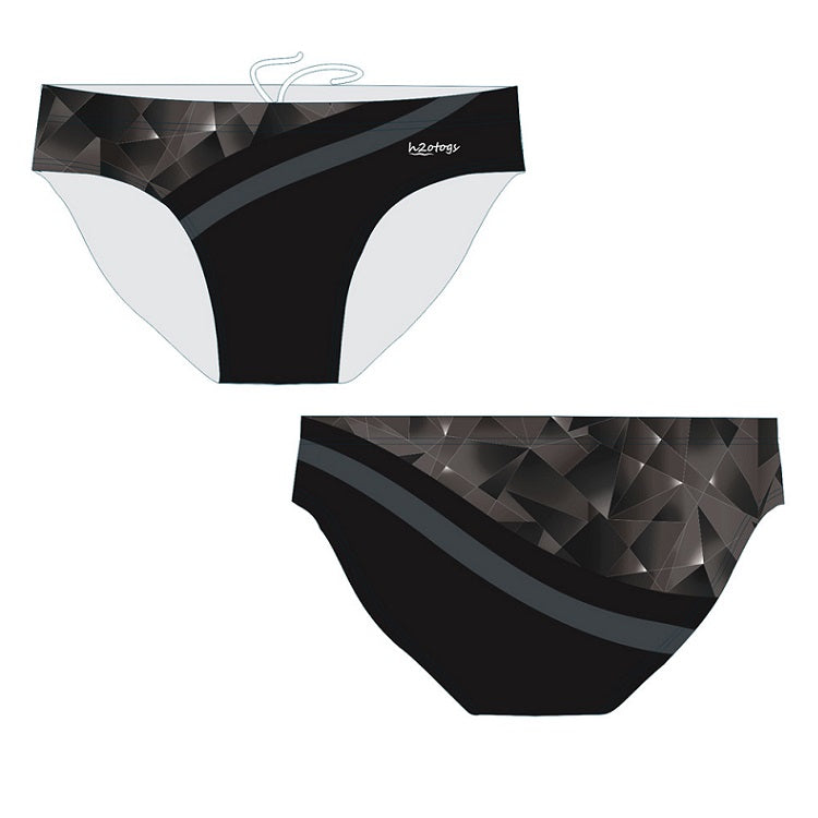 H2OTOGS Broken Glass - Mens Suit - Water Polo - Black