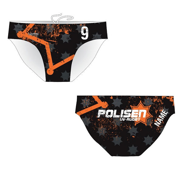 SHOALO Customised - Polisen UWR Mens Water Polo Suits + NAME + NUMBER - Black