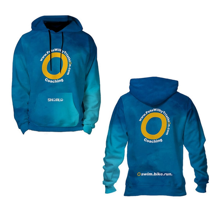 SHOALO Customised - Pete Wilby's Triathlon Unisex Hoody / Hoodie (no zip) ALL OVER PRINT - POLYESTER