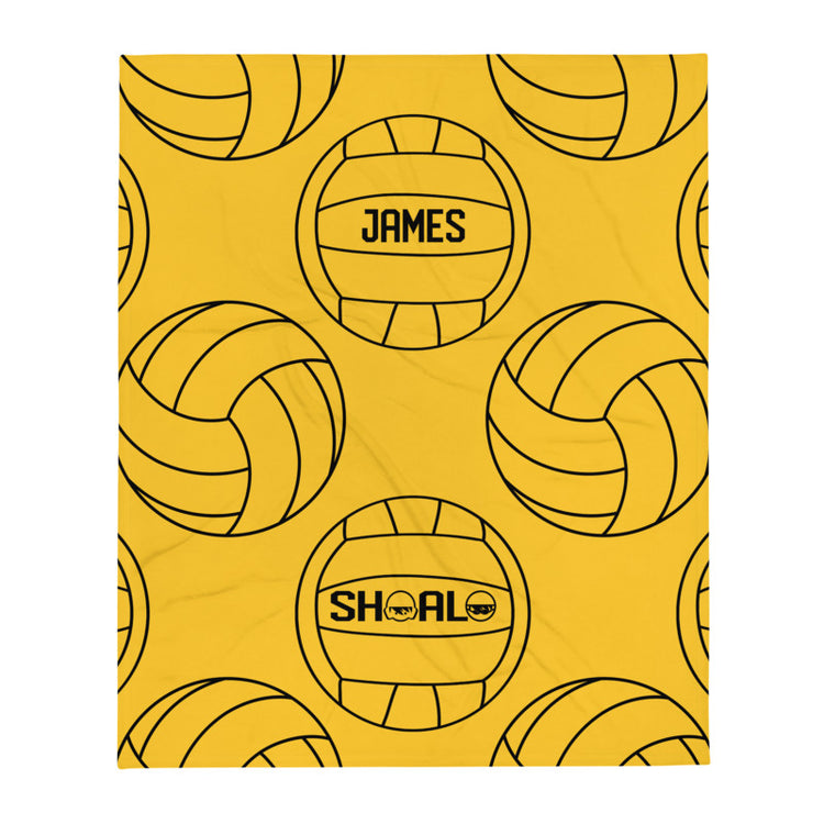 SHOALO - Multi Water Polo Balls Throw Blanket - PERSONALISE