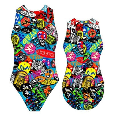 TURBO Stickers Colours - 89439 - Womens Water Polo Suits / Costume