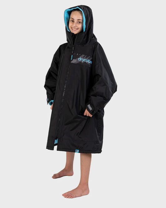 Dryrobe® REWORK - Black Blue Camo Advance Kids Changing Robe