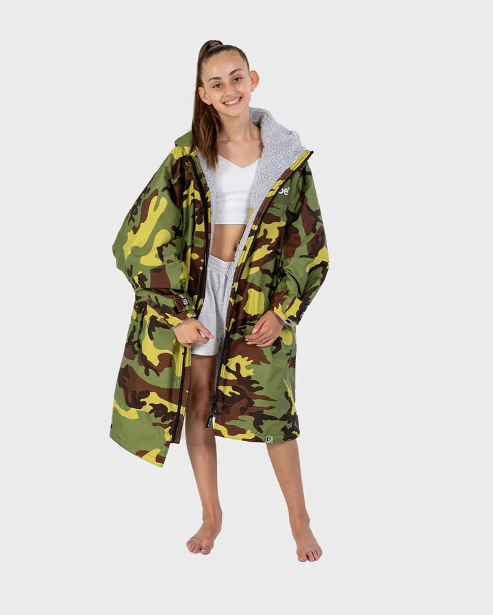 Dryrobe® REWORK - Camo Green Grey Advance Kids Change Robe