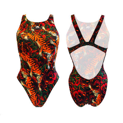 TURBO SWIMSUIT SWIMMING WOMEN TIGER ROSES