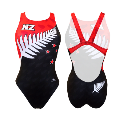 TURBO SWIMSUIT WIDE STRAP NZ FLAG
