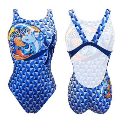 TURBO SWIMSUIT WOMEN WIDE STRAP GEO CARPA