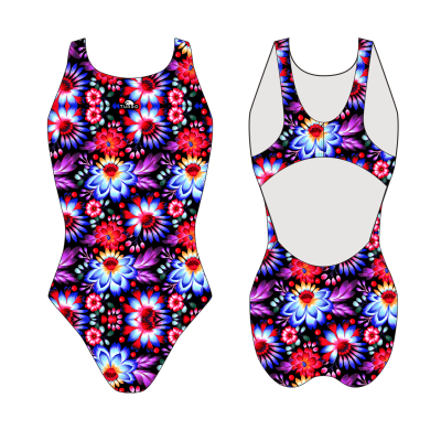 TURBO SWIMSUIT WAVE BLACK FLOWER
