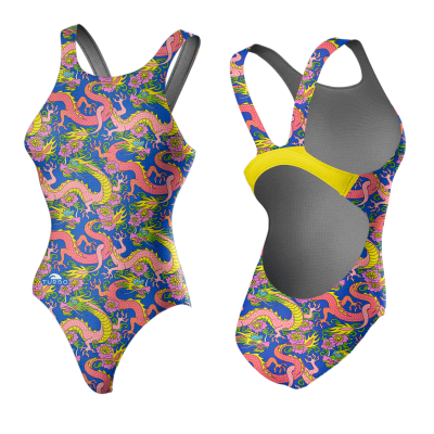 TURBO SWIMSUIT WIDE STRAP BLUE DRAGON