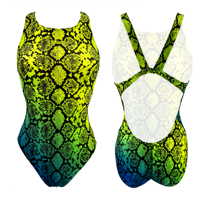 TURBO SWIMSUIT WIDE STRAP SNAKE FLUOR