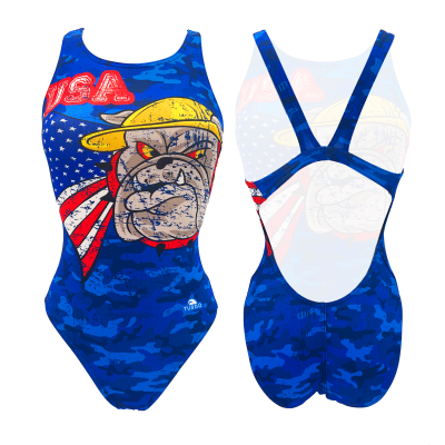 TURBO SWIMSUIT WIDE STRAP AMERICAN DOG