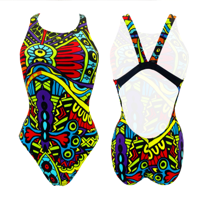 TURBO SWIMSUIT WIDE STRAP AFRICA NEON