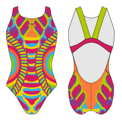 TURBO SWIMSUIT WIDE STRAP TECHNIC FLUOR