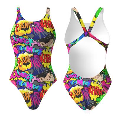 TURBO SWIMSUIT WIDE STRAP COMIC-NEWSPAPER