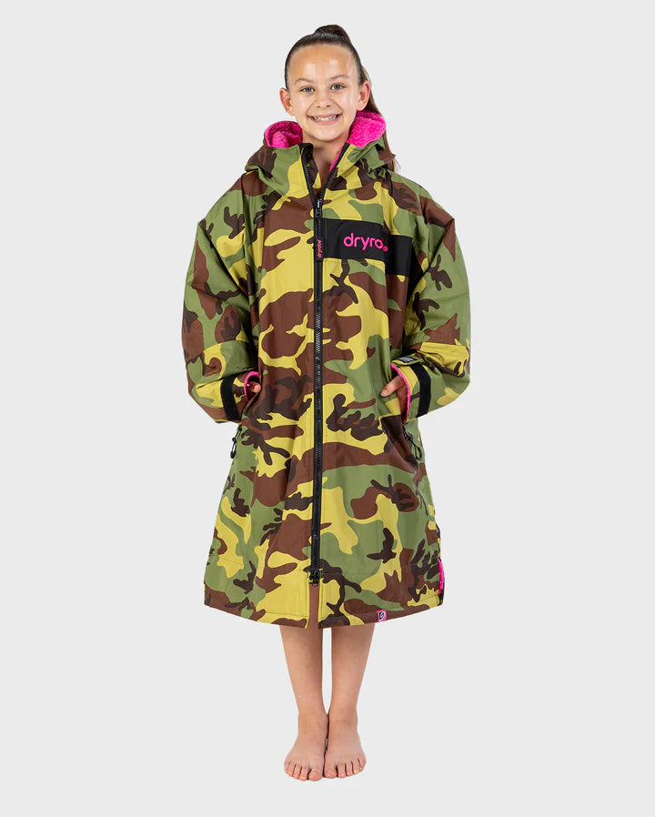 Dryrobe® REWORK - Camo Pink Black Advance Kids Change Robe
