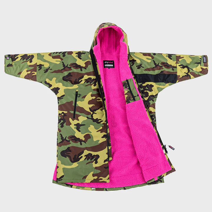 Dryrobe® REWORK - Camo Pink Black Advance Kids Change Robe