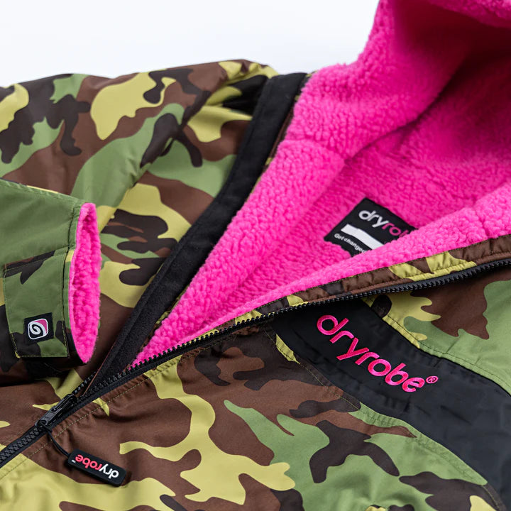 Dryrobe® REWORK - Camo Pink Black Advance Kids Change Robe