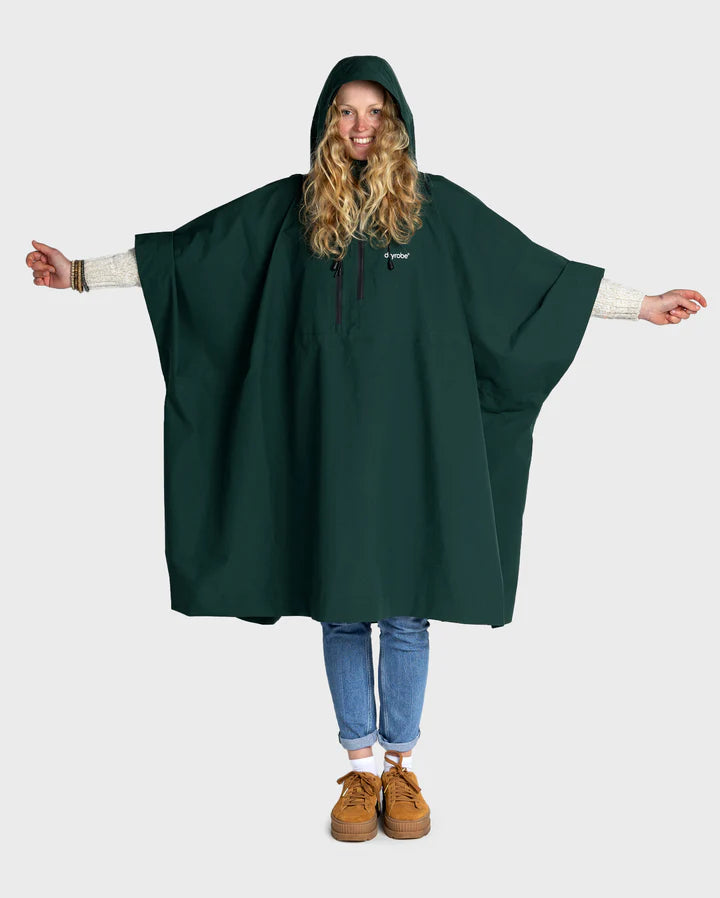 Dryrobe® Dark Green One Size Rainproof Poncho