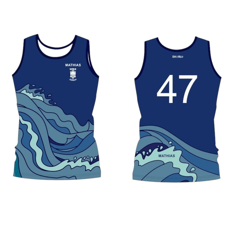 SHOALO Customised - USZ Zurich Unisex UWH / UWR Vest (Singlet / Jersey) *To be worn in the pool / water + NAME