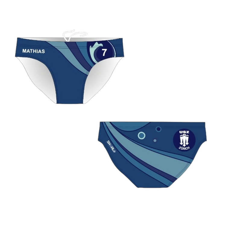 SHOALO Customised - USZ Zurich Mens Water Polo Suits + NAME (various colours)