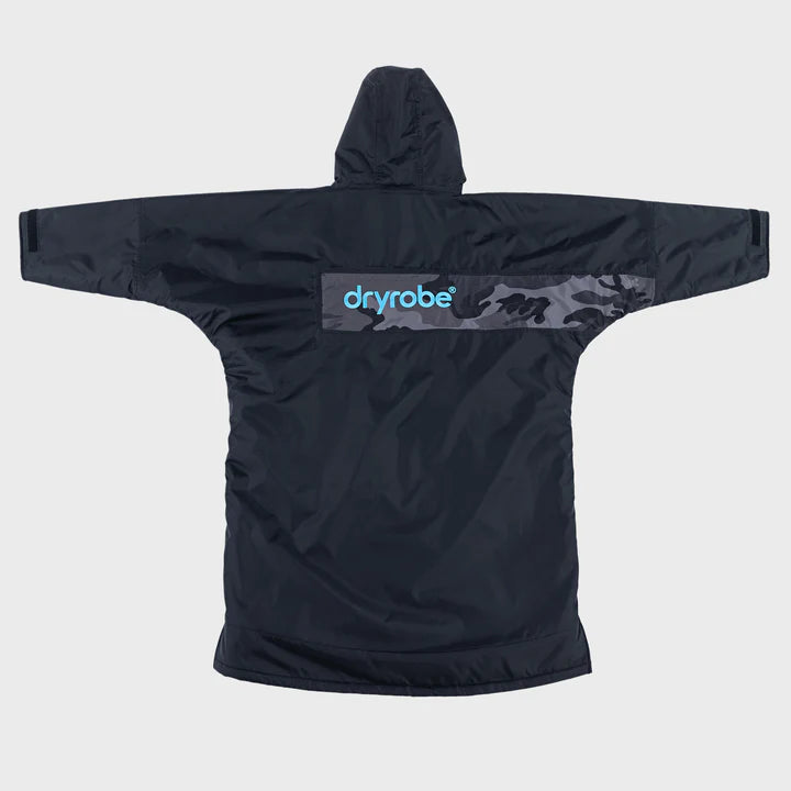 Dryrobe® REWORK - Black Blue Camo Advance Kids Changing Robe