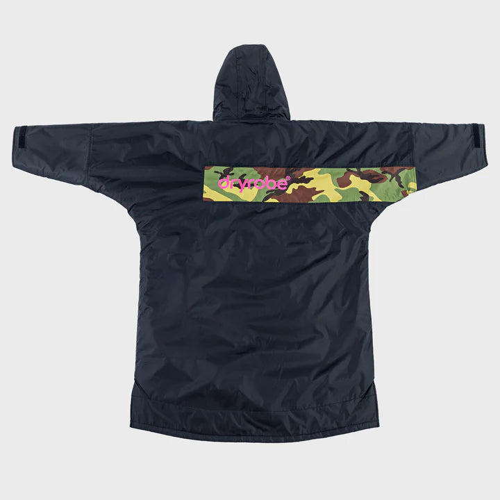 Dryrobe® REWORK - Black Pink Camo Advance Kids Change robe