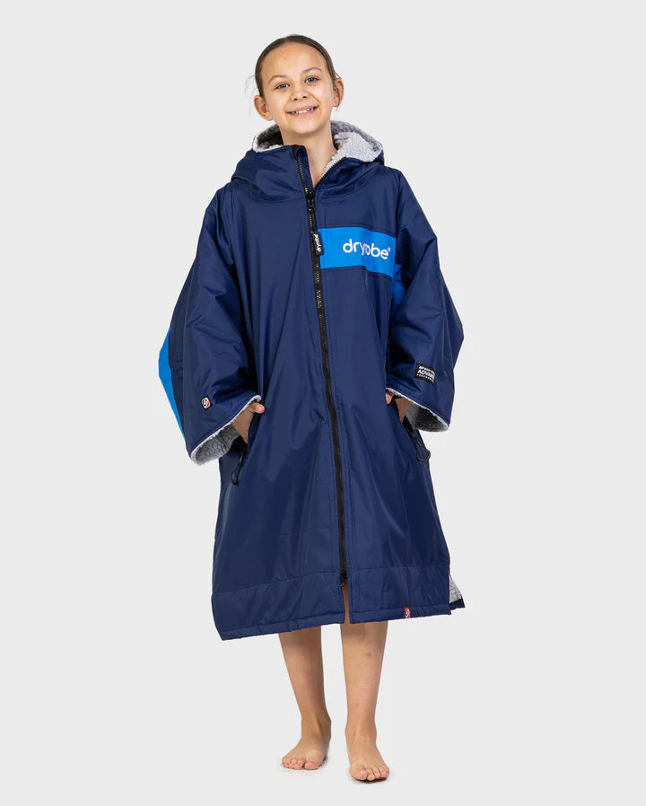 Dryrobe® REWORK - Navy Grey Cobalt Easy-Fit Kids Advance Changing Robe
