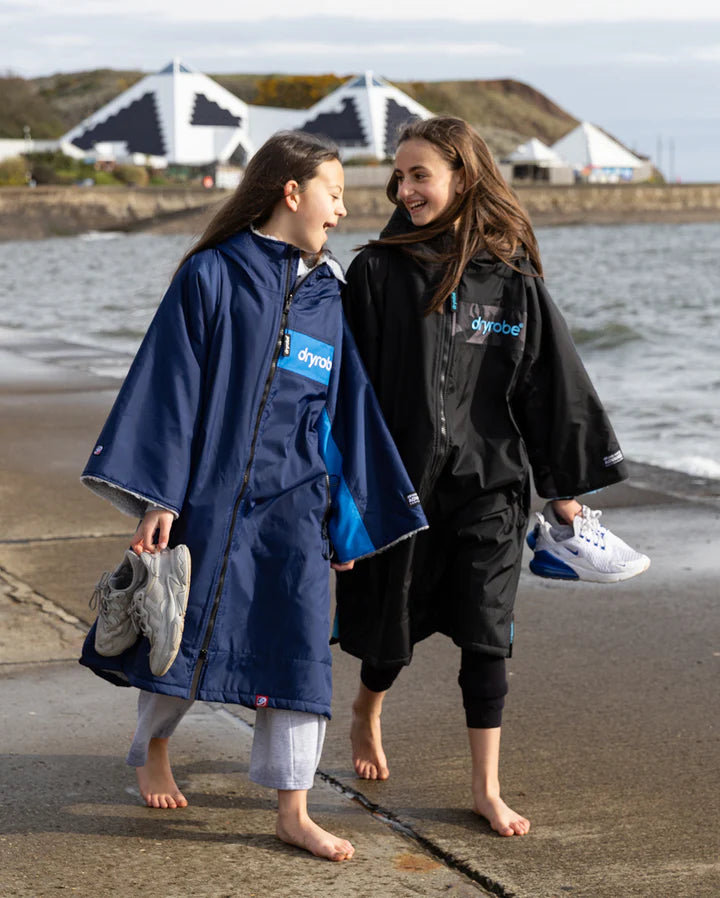 Dryrobe® REWORK - Navy Grey Cobalt Easy-Fit Kids Advance Changing Robe