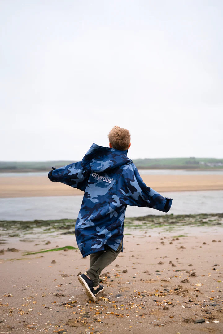 Dryrobe® Blue Camo Blue Kids Advance Changing Robe