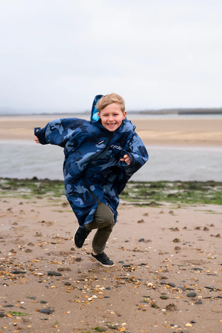 Dryrobe® Blue Camo Blue Kids Advance Changing Robe