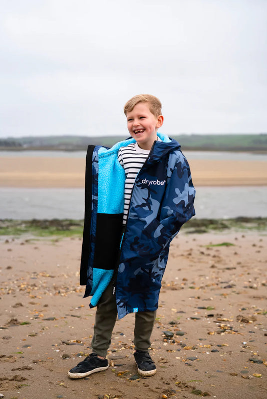 Dryrobe® Blue Camo Blue Kids Advance Changing Robe