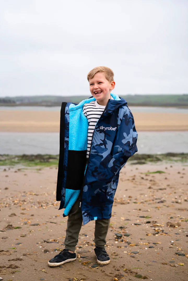Dryrobe® Blue Camo Blue Kids Advance Changing Robe