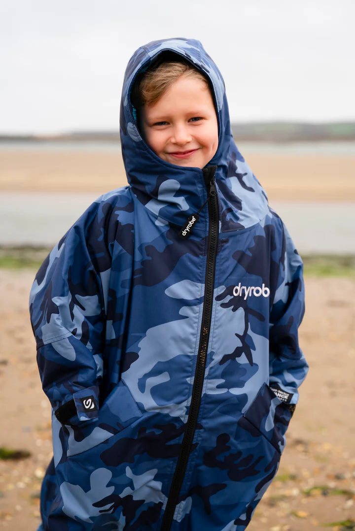 Dryrobe® Blue Camo Blue Kids Advance Changing Robe