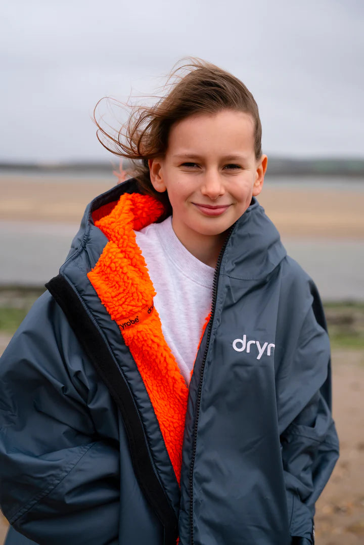 Dryrobe® Dark Grey Orange Kids Advance Changing Robe