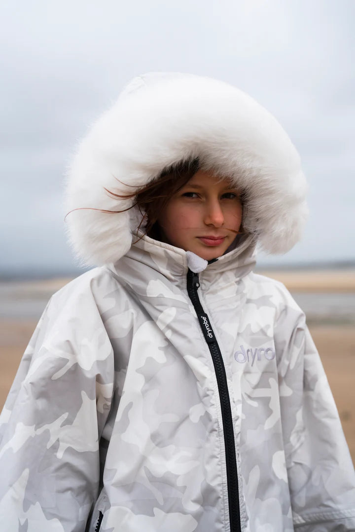 Dryrobe® Alpine White Camo Kids Advance Changing Robe