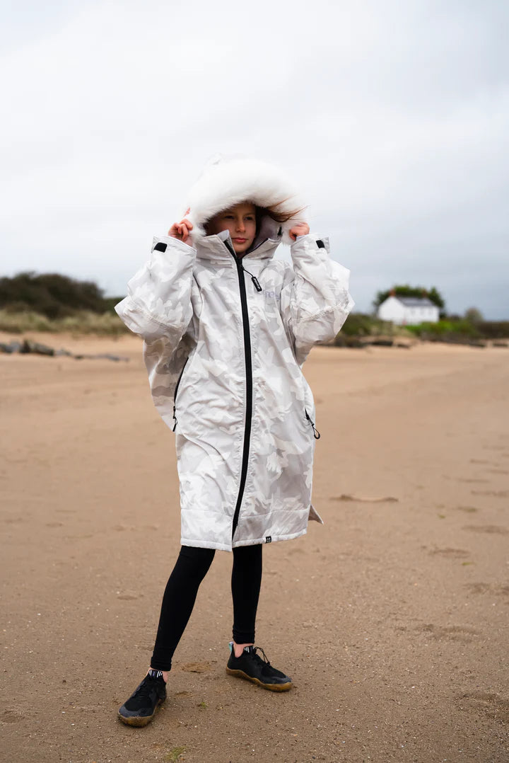 Dryrobe® Alpine White Camo Kids Advance Changing Robe