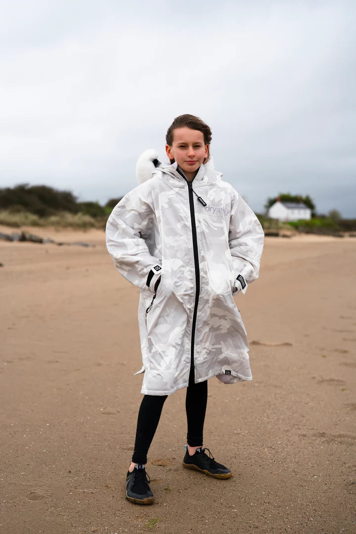 Dryrobe® Alpine White Camo Kids Advance Changing Robe