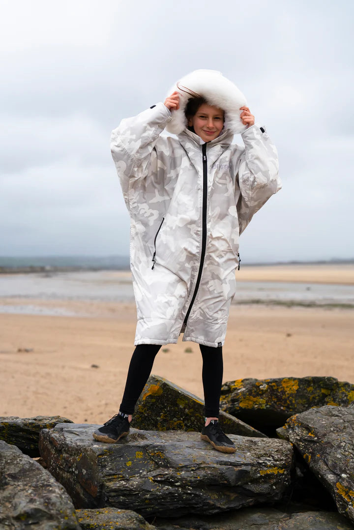 Dryrobe® Alpine White Camo Kids Advance Changing Robe