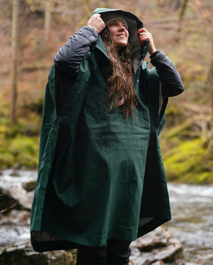 Dryrobe® Dark Green One Size Rainproof Poncho