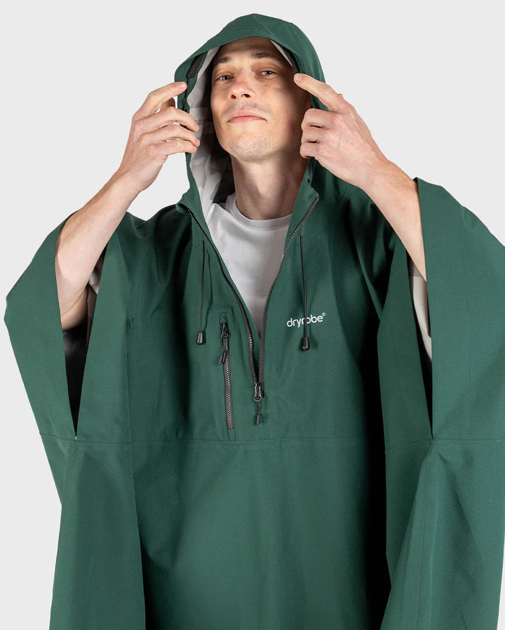 Dryrobe® Dark Green One Size Rainproof Poncho