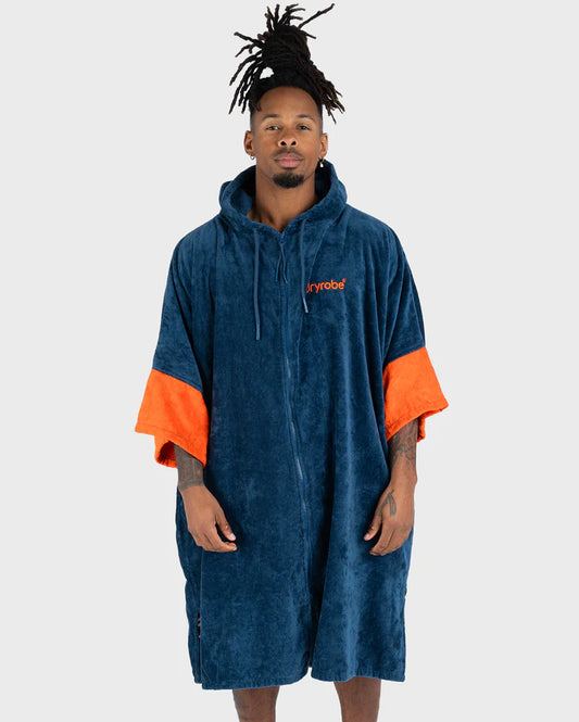 Dryrobe® Deep Sea Blue Full-Zip Organic Towel Robe