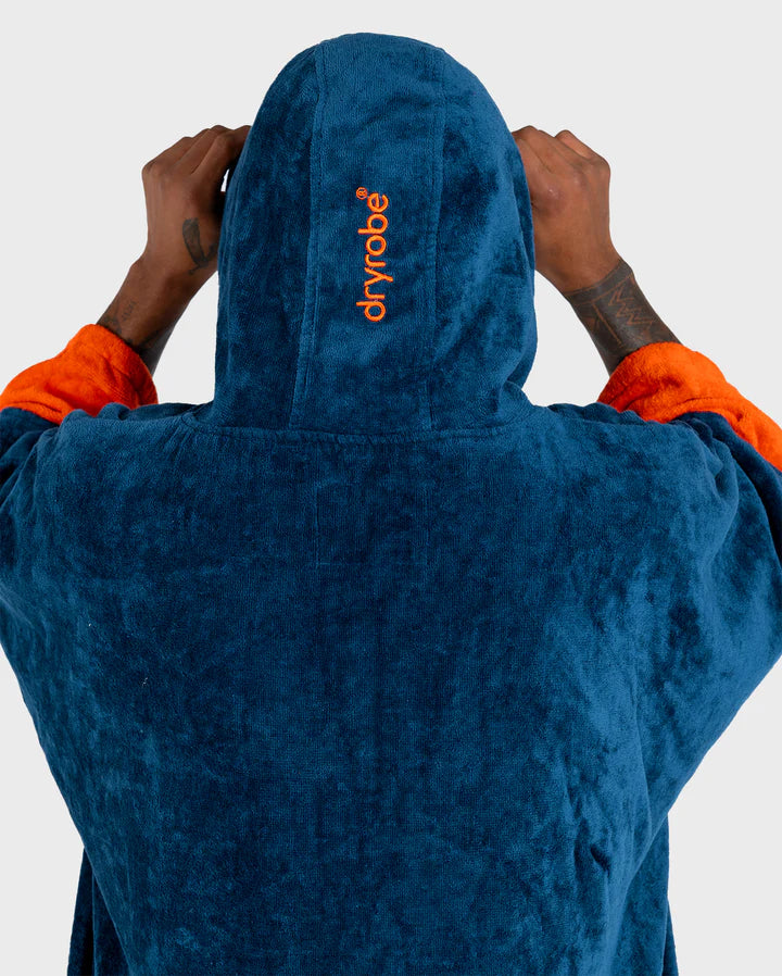 Dryrobe® Deep Sea Blue Full-Zip Organic Towel Robe