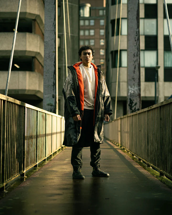 Dryrobe® Sand Camo Orange Nexus Changing Robe / Parka
