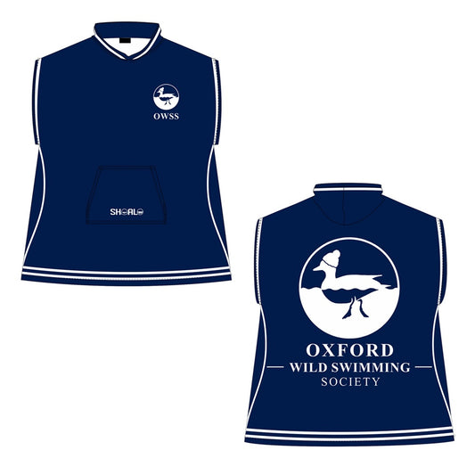 SHOALO Customised - Oxford Uni Wild Swimming ADULTS Unisex Hooded Towel / Changing Robe / Poncho