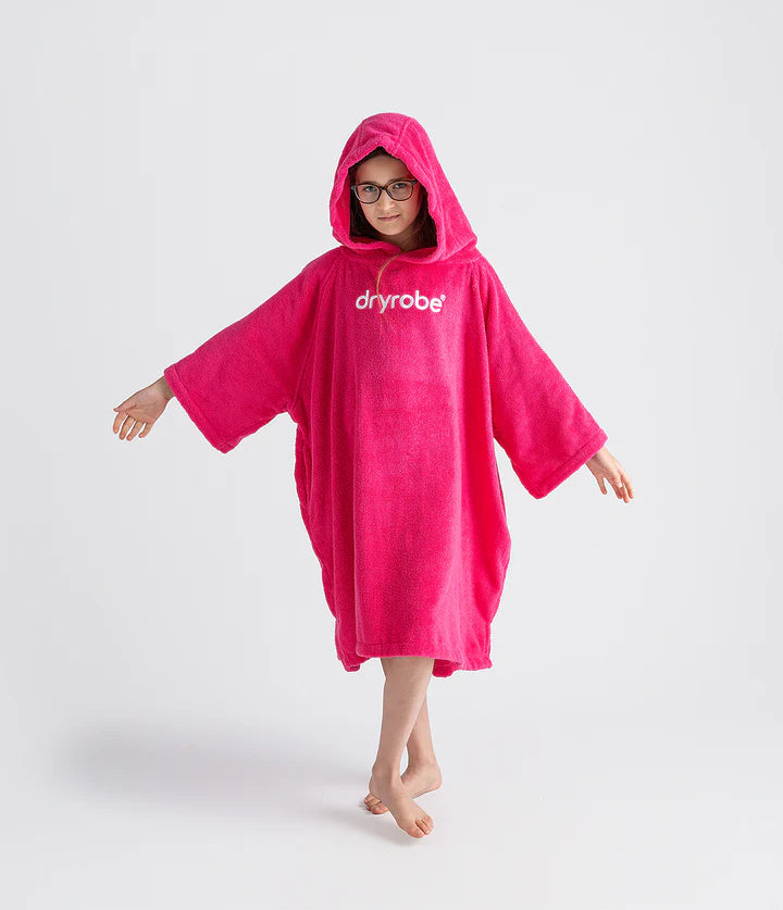 Dryrobe® Hot Pink Kids Organic Towel Changing Robe