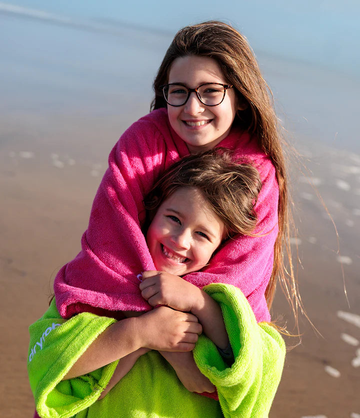 Dryrobe® Hot Pink Kids Organic Towel Changing Robe