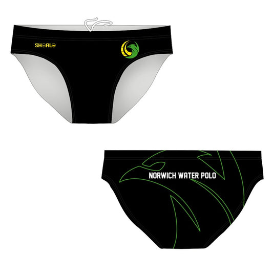 SHOALO Customised - Norwich Mens Water Polo Suits ** DESIGN 1 - BIRD OUTLINE **